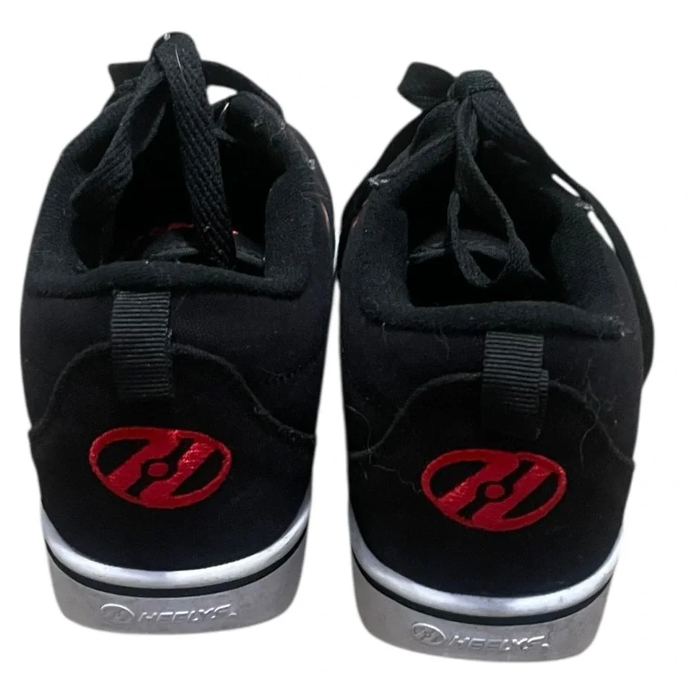 Heelys Kids Black Flame Print Skate Shoes Size 4 Youth (No‎ wheels)